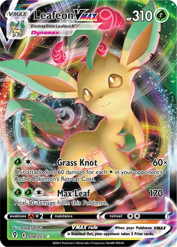SWSH07: Evolving Skies #008/203 Leafeon VMAX