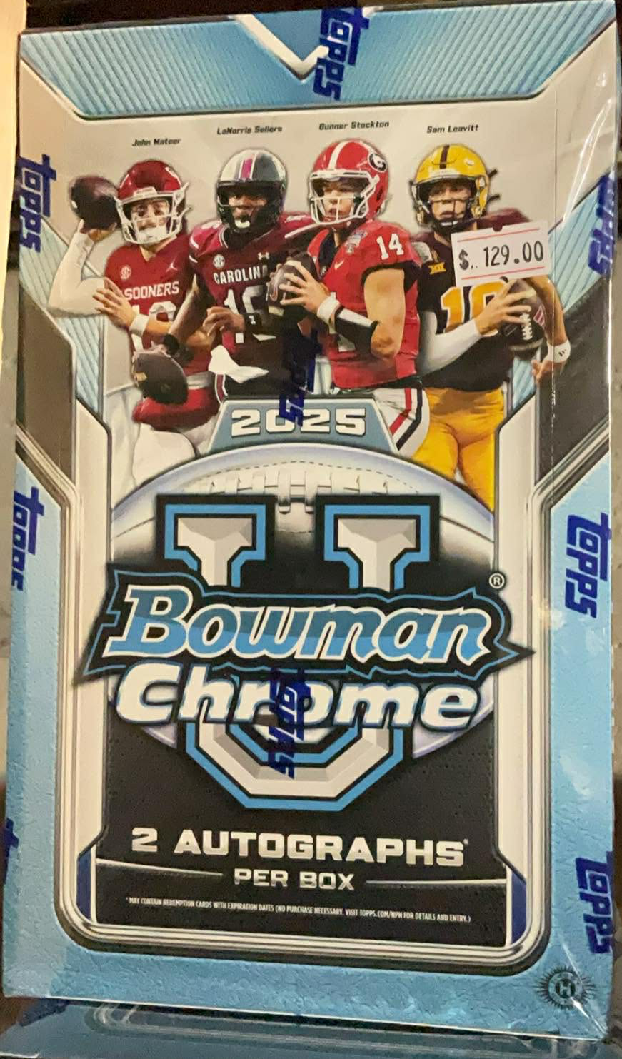 2025 Bowman Chrome University Football Hobby Box