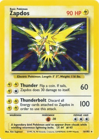 Base Set #016/102 Zapdos