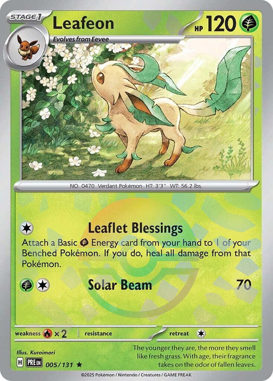 SV: Prismatic Evolutions #005/131 Leafeon (Poke Ball Pattern)